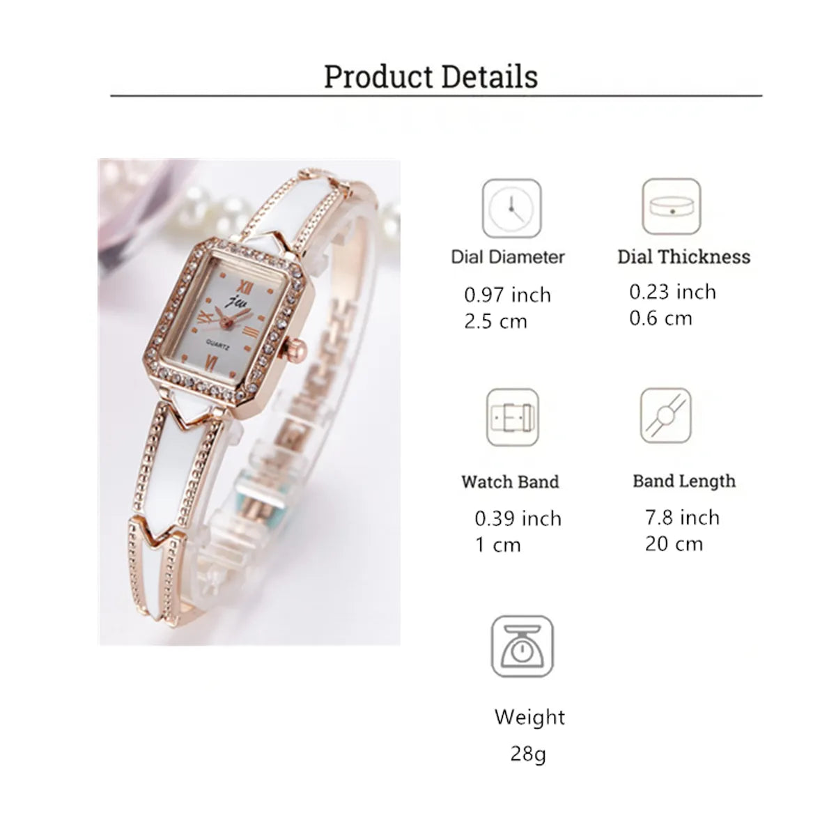 Classical Rectangle Quartz Women'S Watches