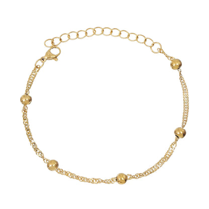 Classical Simple Style Solid Color 304 Stainless Steel 18K Gold Plated Bracelets In Bulk