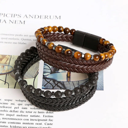 Classical Solid Color Alloy Handmade Men'S Bangle