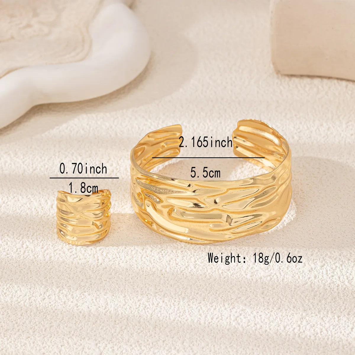 Classical Solid Color Classic Style Irregular 14K Gold Plated Alloy Wholesale Jewelry Set