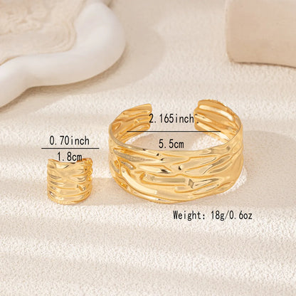 Classical Solid Color Classic Style Irregular 14K Gold Plated Alloy Wholesale Jewelry Set