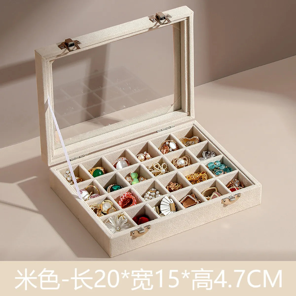 Classical Solid Color Flannel Jewelry Boxes