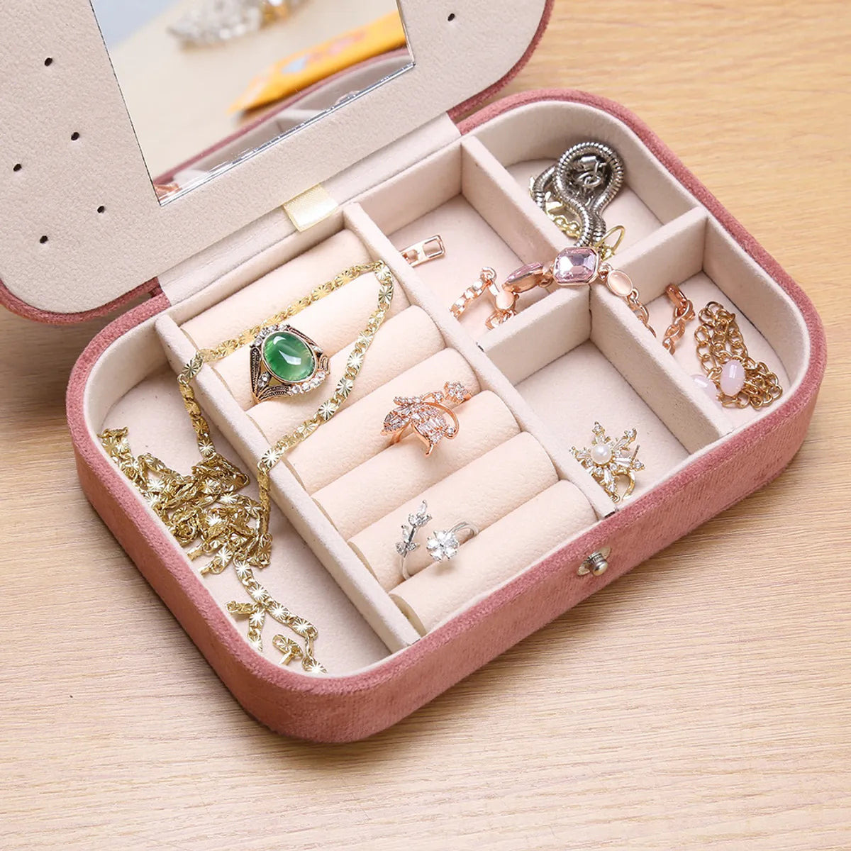 Classical Solid Color Flannel Wholesale Jewelry Boxes