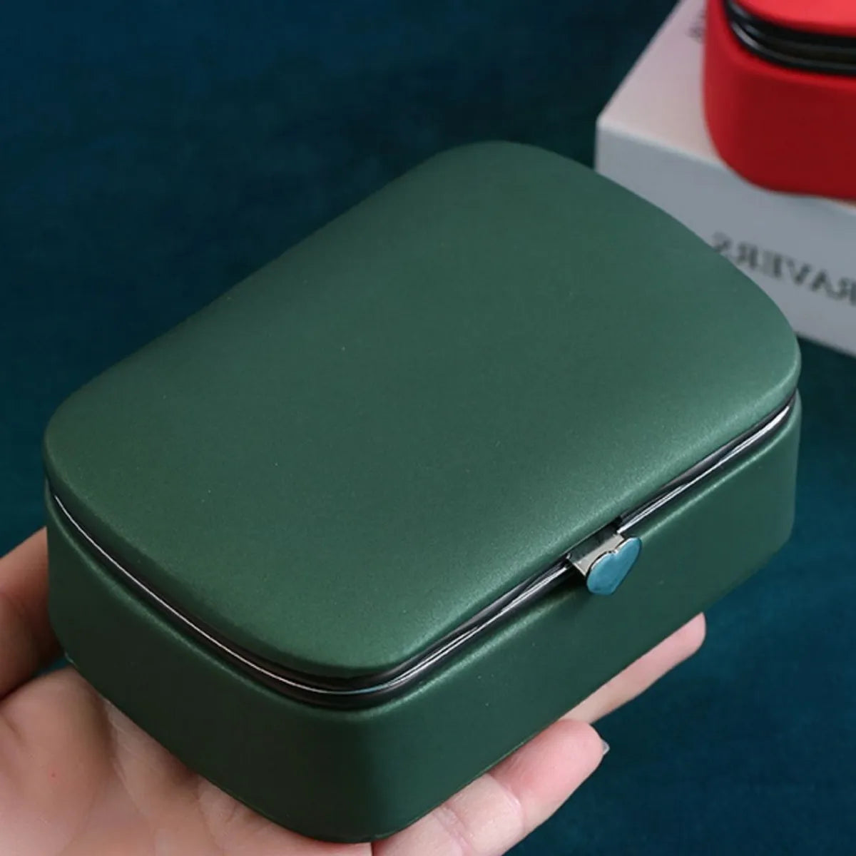 Classical Solid Color Pu Leather Jewelry Boxes