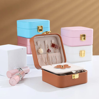 Classical Solid Color Pu Leather Jewelry Boxes