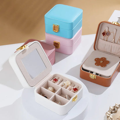 Classical Solid Color Pu Leather Jewelry Boxes