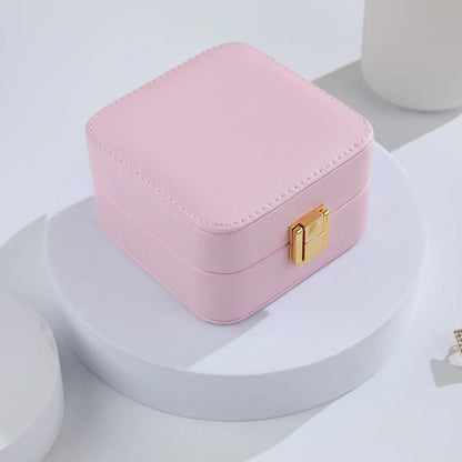 Classical Solid Color Pu Leather Jewelry Boxes