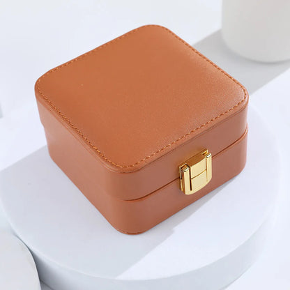 Classical Solid Color Pu Leather Jewelry Boxes