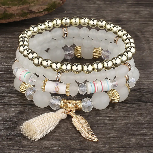 Classical Tassel Wings Glass Artificial Crystal Women's Bracelets