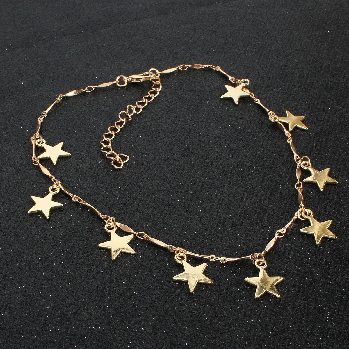 Clavicle Chain Temperament Simple Wind Short Section Copper Five-pointed Star