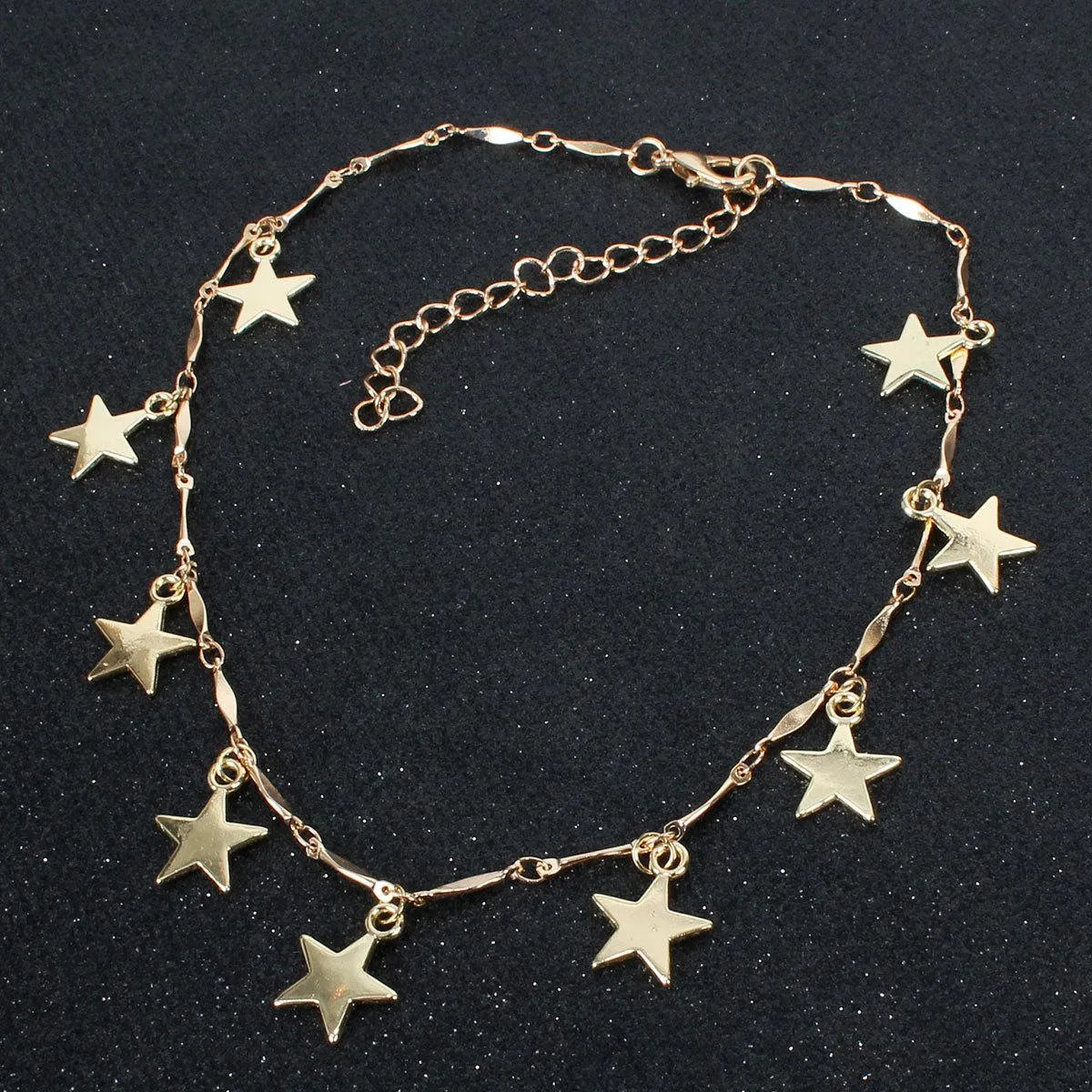 Clavicle Chain Temperament Simple Wind Short Section Copper Five-pointed Star