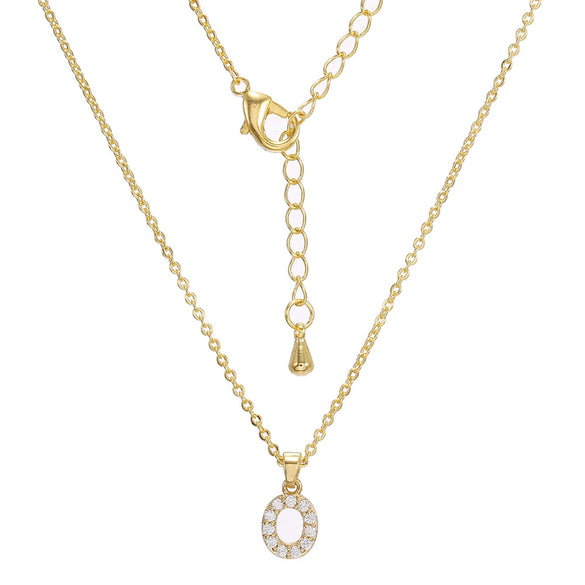 Clavicle Necklace Ecofriendly Brass With Letters Numbers Text Pattern And Diamond Styling