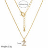 Clavicle Necklace Ecofriendly Brass With Letters Numbers Text Pattern And Diamond Styling