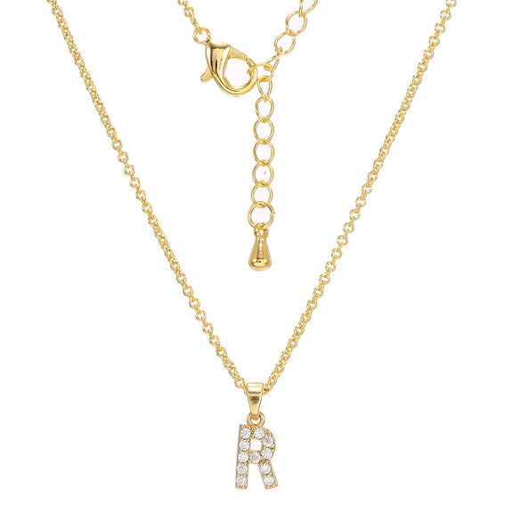 Clavicle Necklace Ecofriendly Brass With Letters Numbers Text Pattern And Diamond Styling
