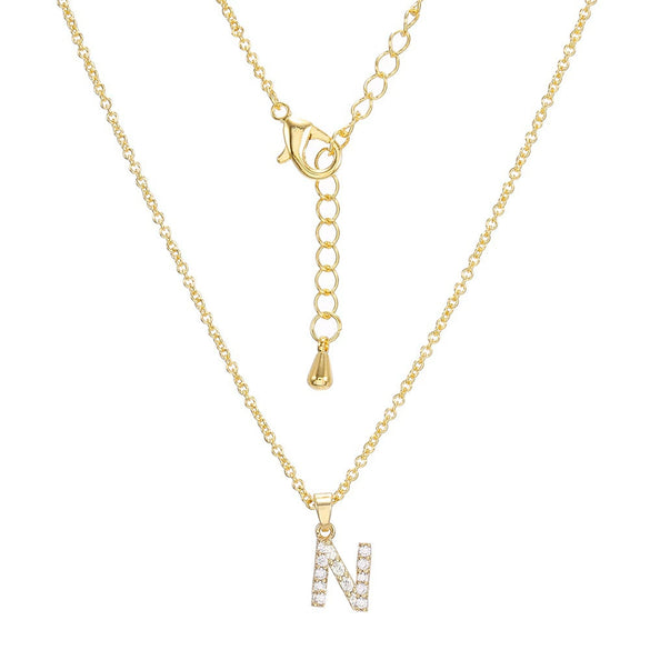 Clavicle Necklace Ecofriendly Brass With Letters Numbers Text Pattern And Diamond Styling