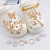 Clogs Diy Accessories Metal Decorations Removable Chain Shoe Buckles With Totem Pattern And Electroplating Treatment