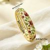 Cloisonné Enamel Bracelet With Openwork Floral Branches And Leaves Elegant Botanical Jewelry Accessory