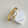 Cloisonné Filigree Openwork Bracelet With Enamel Floral Design And Diamondencrusted Details Plated Fashion Jewelry Accessory