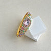 Cloisonné Filigree Openwork Bracelet With Enamel Floral Design And Diamondencrusted Details Plated Fashion Jewelry Accessory