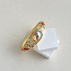 Cloisonné Filigree Openwork Bracelet With Enamel Floral Design And Diamondencrusted Details Plated Fashion Jewelry Accessory