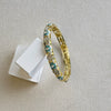Cloisonné Openwork Floral Bracelet With Decorative Plated Finish Ethnic Style Jewelry Accessory