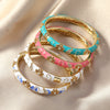 Cloisonne Retro Simple Jewelry Electroplated Bracelet With Forbidden City Blue And White Porcelain Inspired Design