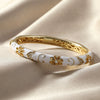 Cloisonne Retro Simple Jewelry Electroplated Bracelet With Forbidden City Blue And White Porcelain Inspired Design