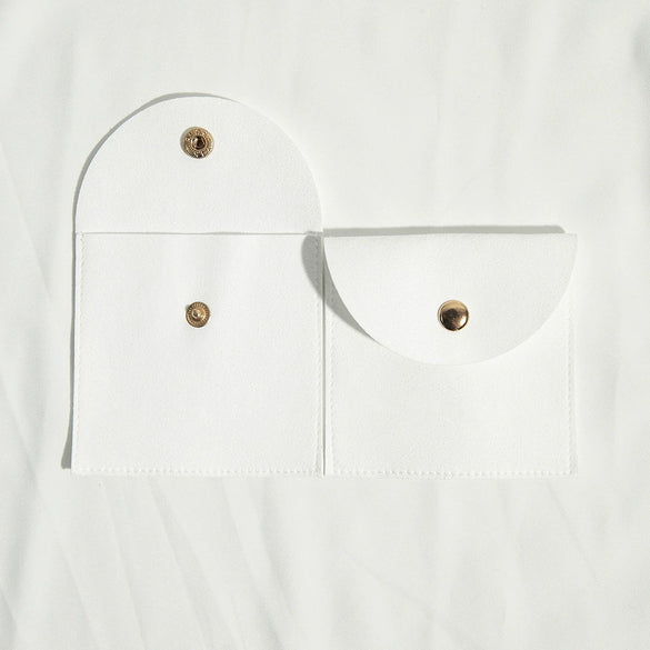 Cloth Jewelry Bag With Curved Snaps For Earrings Packaging