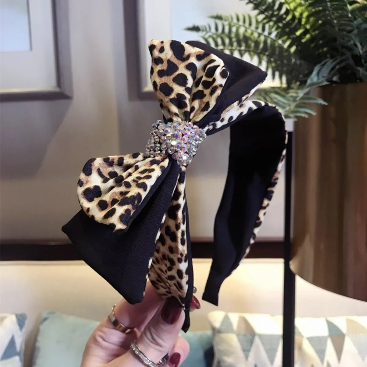 Cloth Korea Bows Hair Accessories  (Small Leopard Print)  Fashion Jewelry Nhsm0384-Small-Leopard-Print