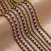 Clothing Accessories Stainless Steel Crystal Pearl Claw Chain Square Electroplated Jewelry Chain
