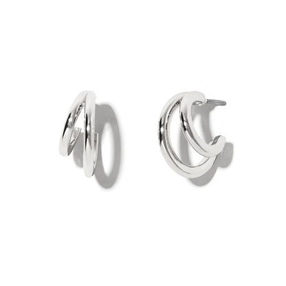 Hot Sale In Europe And America Sterling Silver Needle Mosquito Coil Double Layer Temperament Stud Earrings Simple Cold Style Female Ear Ring Ear Rings