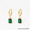 Cold Style Geometric Simple Compact Gold Stainless Steel Zircon Earrings For Women With Electroplating