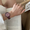 College Style Women's Alloy Case Ordinary Glass Mirror Quartz Digital Scale Retro Artistic Leisure Watch