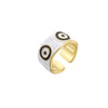 Hecheng Ornament Colorful Oil Necklace Eye Ring Devil'S Eye Opening Ring Adjustable Ornament