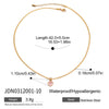 Color Rope Titanium Steel And Stainless Steel Necklace With Geometric Pattern And Electroplating For Women