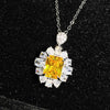 Color Treasure Set  Yellow Diamond Topaz Blue Argyle Pink Square Diamond Ring Earrings Pendant