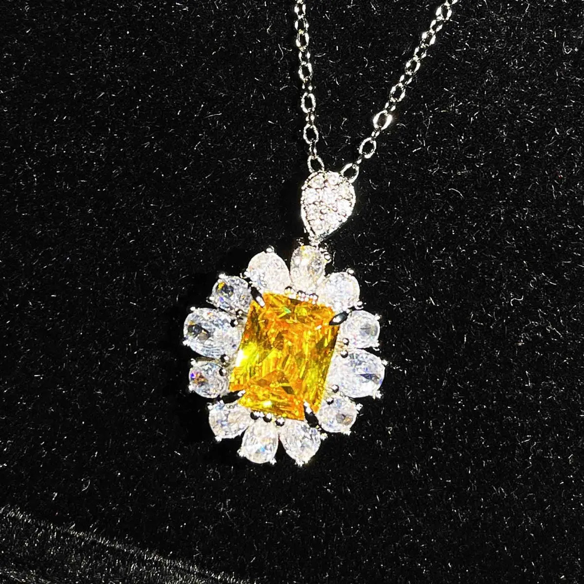 Color Treasure Set  Yellow Diamond Topaz Blue Argyle Pink Square Diamond Ring Earrings Pendant