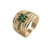 Color Zircon Leopard Ring For Women Copper Micropaved