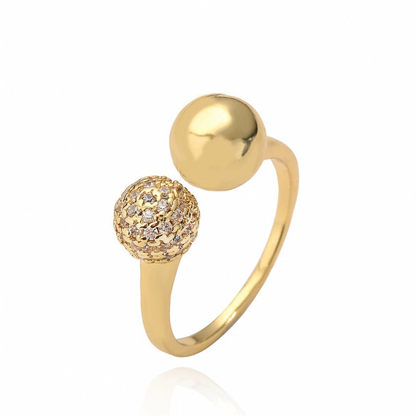 Color Zircon Leopard Ring For Women Copper Micropaved