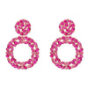 Colored Diamond Earrings Alloy Geometric Style Trendy Women's Multi Layer Exaggerated