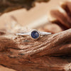 Colored Gemstone Ring Women's S925 Sterling Silver Geometric Princess Style Set With Gemstones