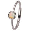 Colored Gemstone Ring Women's S925 Sterling Silver Geometric Princess Style Set With Gemstones