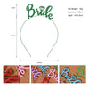 Colorful Bride Letter Alloy Headband Electroplated Letter Hair Band For Children Photography And Wedding