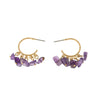 Colorful C Shaped Stone Earrings Sweet Versatile Creative Enamel Gravel Earrings Holiday Style