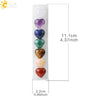 Colorful Crystal Semi Precious Stone Love Heart Decoration With Handmade Plaster Base Rectangular Shape