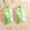 Colorful Floral Leaf Stud Earrings For Women Fashion Plated Iron Flower Jewelry With Stainless Steel Posts Wholesale