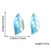 Colorful Floral Leaf Stud Earrings For Women Fashion Plated Iron Flower Jewelry With Stainless Steel Posts Wholesale