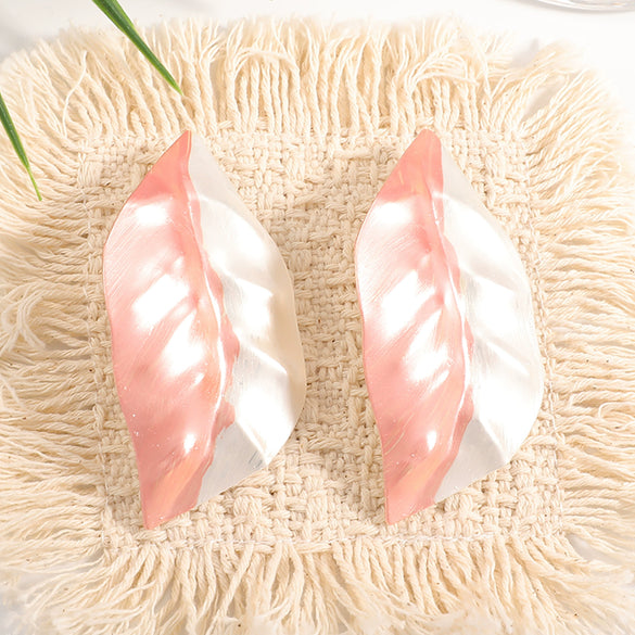 Colorful Floral Leaf Stud Earrings For Women Fashion Plated Iron Flower Jewelry With Stainless Steel Posts Wholesale