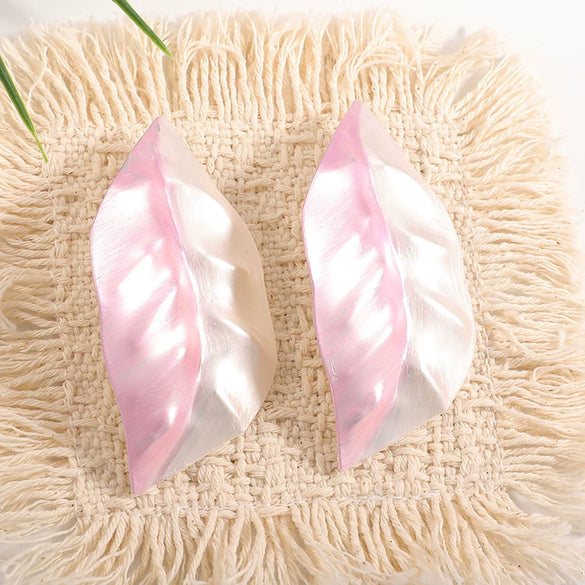 Colorful Floral Leaf Stud Earrings For Women Fashion Plated Iron Flower Jewelry With Stainless Steel Posts Wholesale