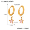 Colorful Glass Diamond Fivepointed Star Pierced Earrings Plated With Real Gold In Niche Style Made Of Stainless Steel And Glass Drill With Electroplating Process